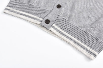 signature monogram embroidered cardigan sweater