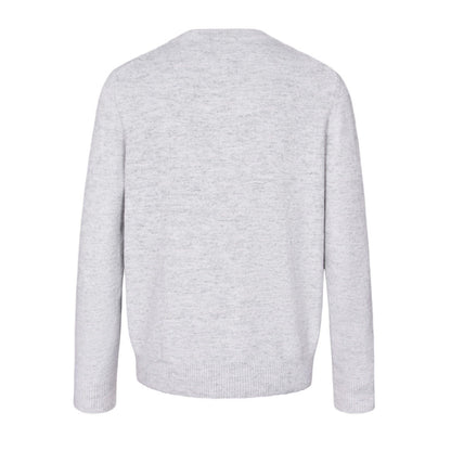 lily of the valley embroidered crew neck sweater