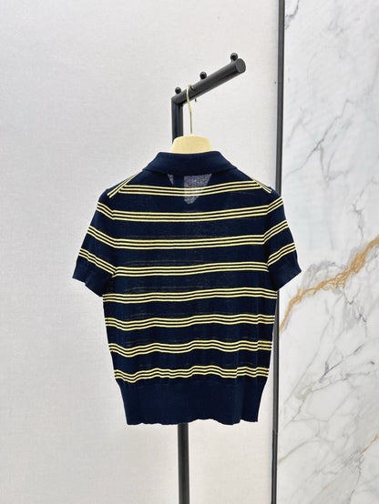 m 25ss knitted polo shirt