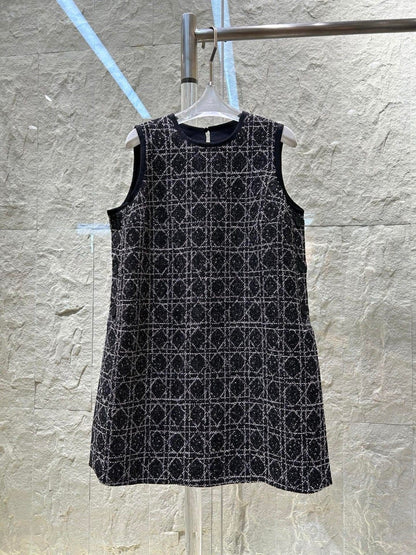 D cannage woven dress