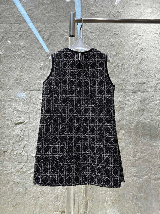 D cannage woven dress