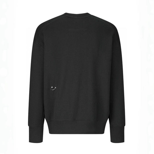 Metallic smiley round neck sweatshirt