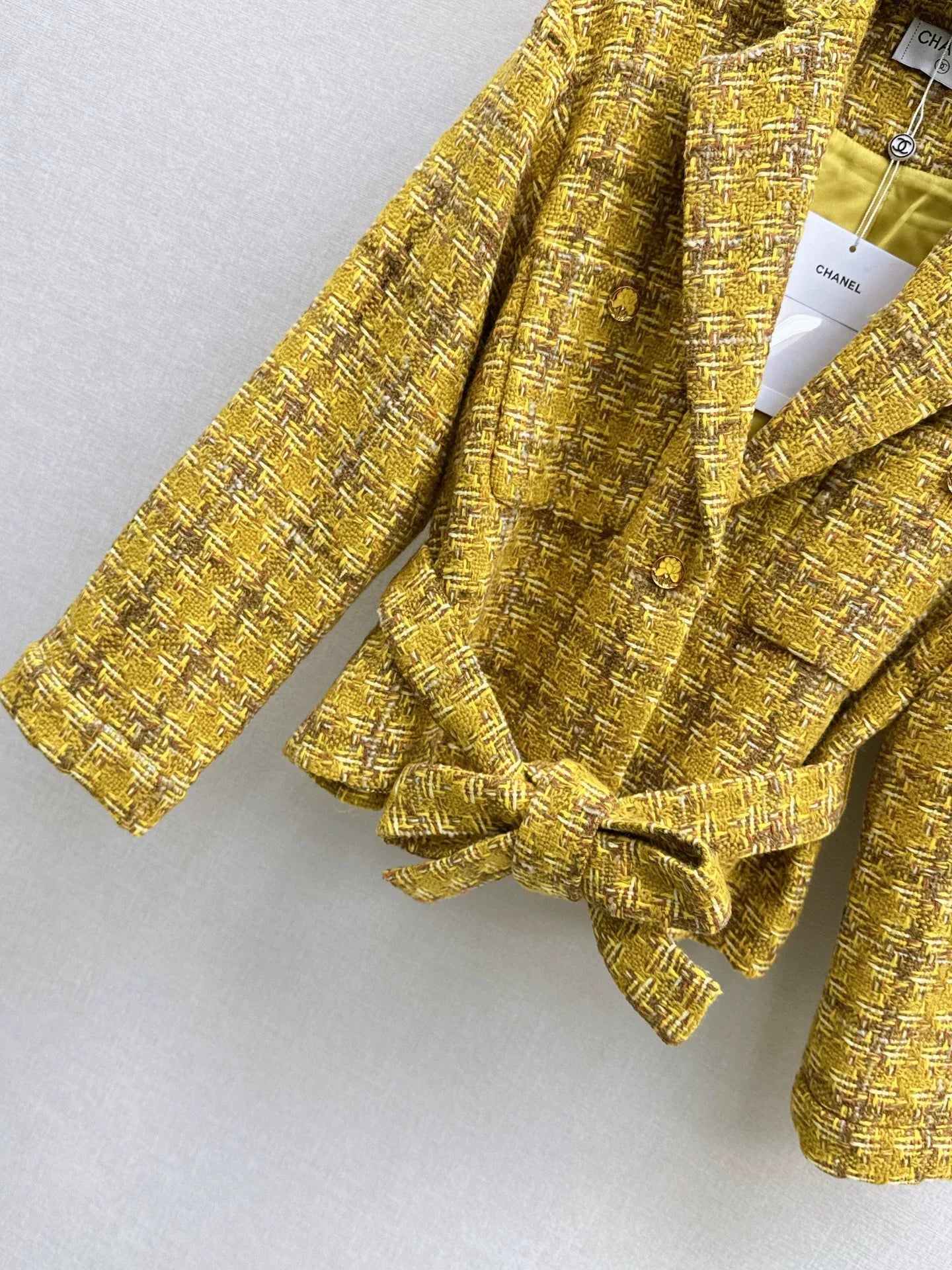 25fw Camellia decoration woven jacket