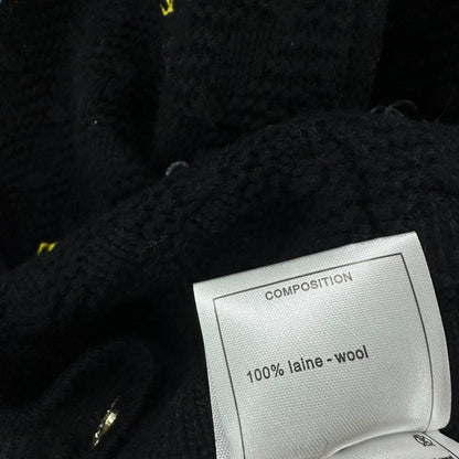25fw new V-neck embroidered knitted cardigan