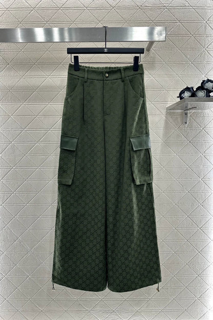 25 Splicing jacquard shirt and pants set
