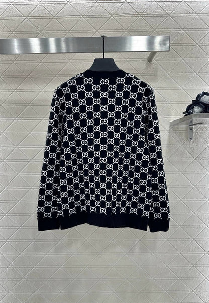 G 25 Reversible jacquard knit cardigan
