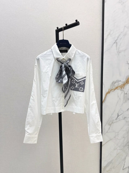 25 Silk scarf pocket shirt