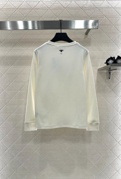 D 25 Crew Neck Letter Logo Top
