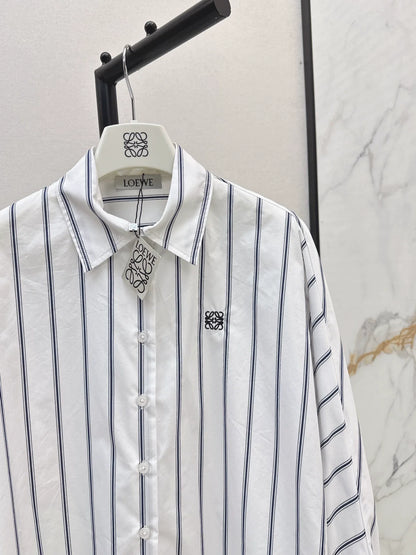 25fw Embroidered bat sleeve shirt
