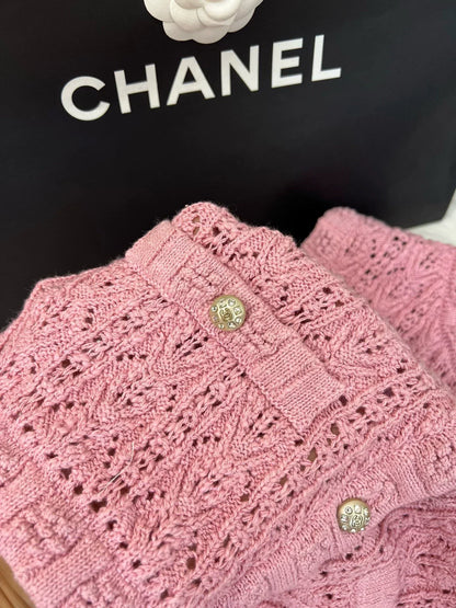2025 Spring and Summer New Round Neck Crochet Pocket Knitted Sleeveless Vest