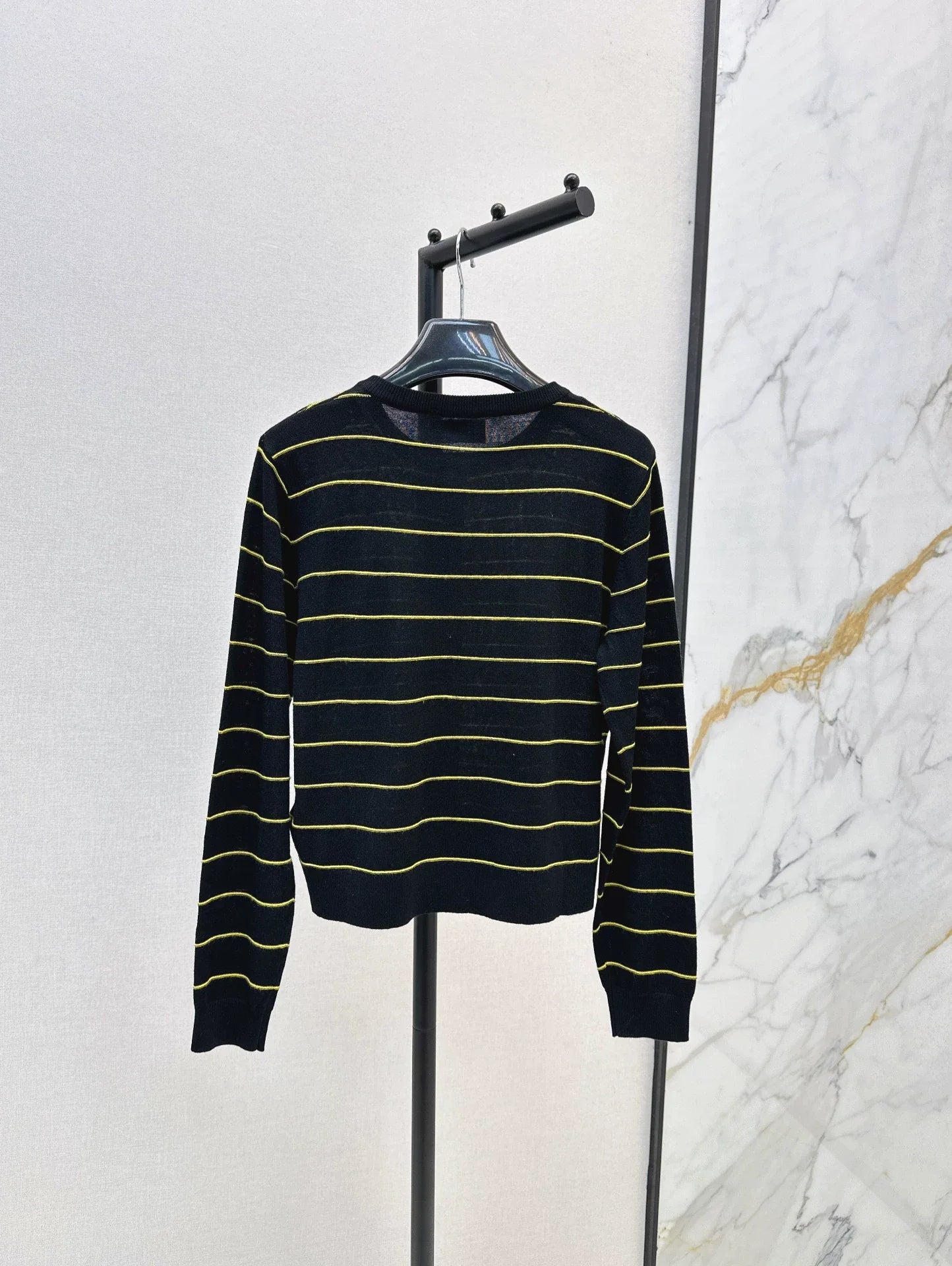 25fw Striped knitted cardigan