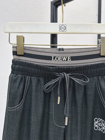 2025 Wide leg straight leg drawstring pants