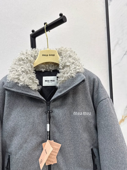 25fw Short standing collar down jacket