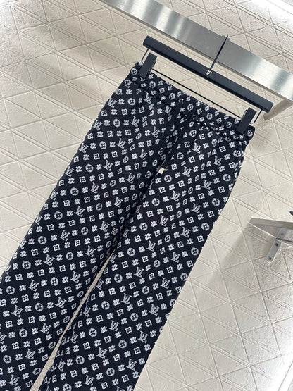 25fw Jacquard straight leg pants