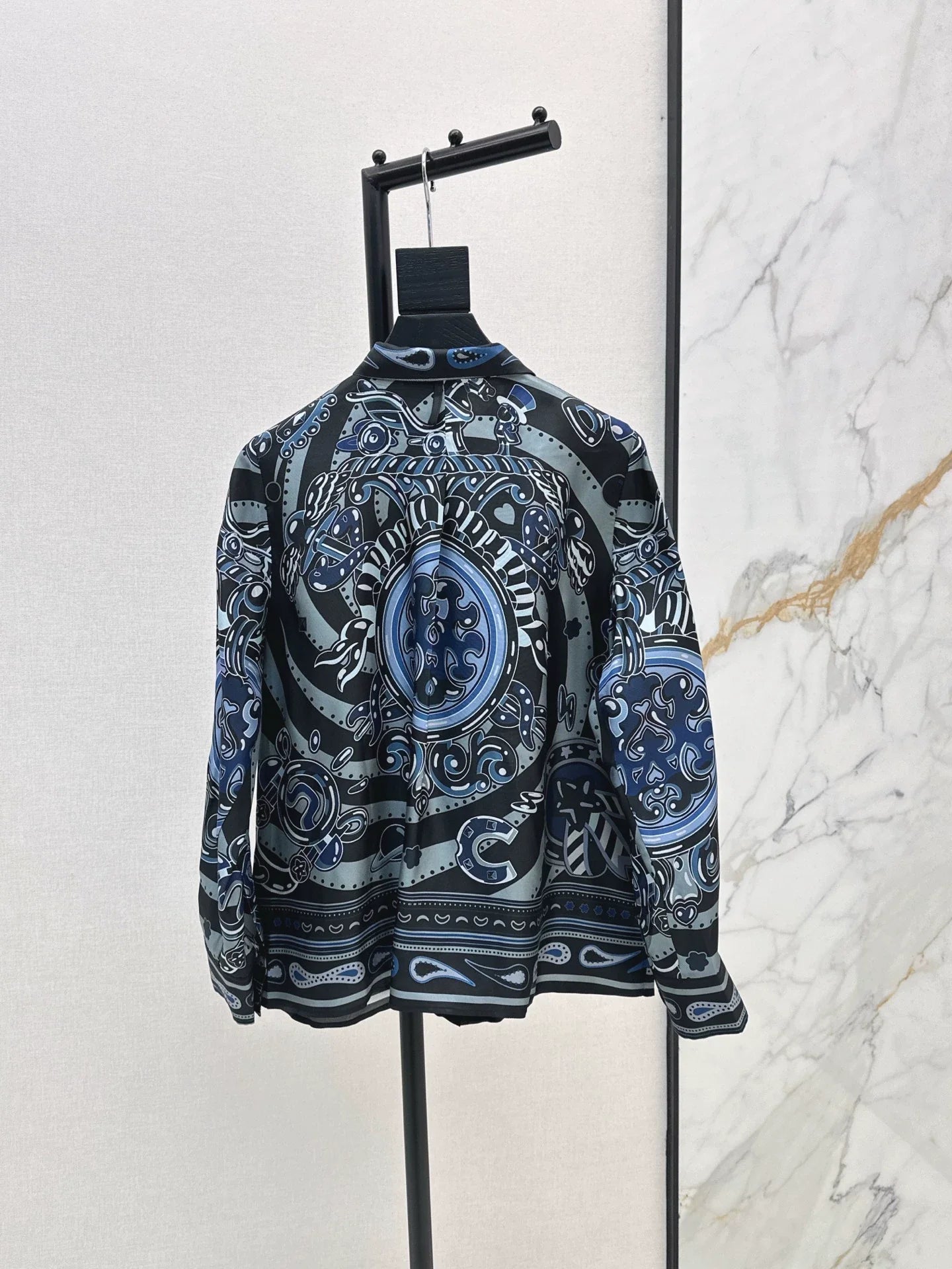 25fw Printed silk shirt