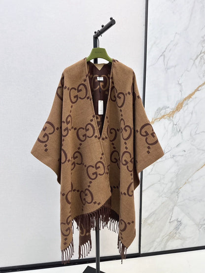 25fw Double sided wearable cape shawl jacket