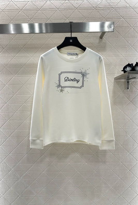 D 25 Crew Neck Letter Logo Top