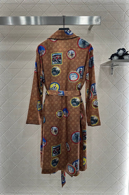 25fw Full printed long nightgown
