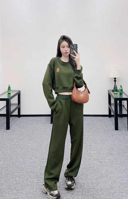 25fw Short pullover hoodie and pants set