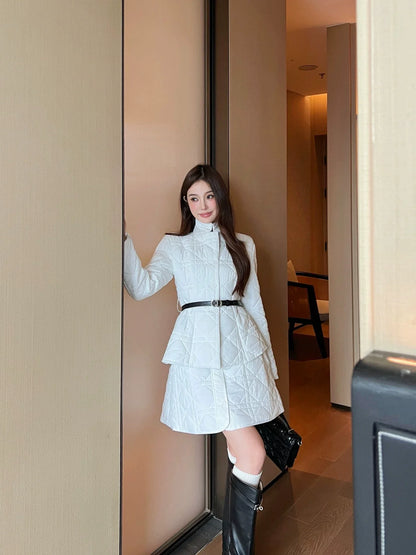 25fw Cotton padded short skirt