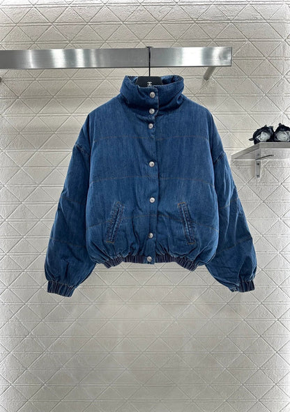 25fw Cowboy stand collar button down jacket