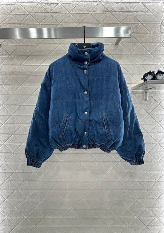 25fw Cowboy stand collar button down jacket