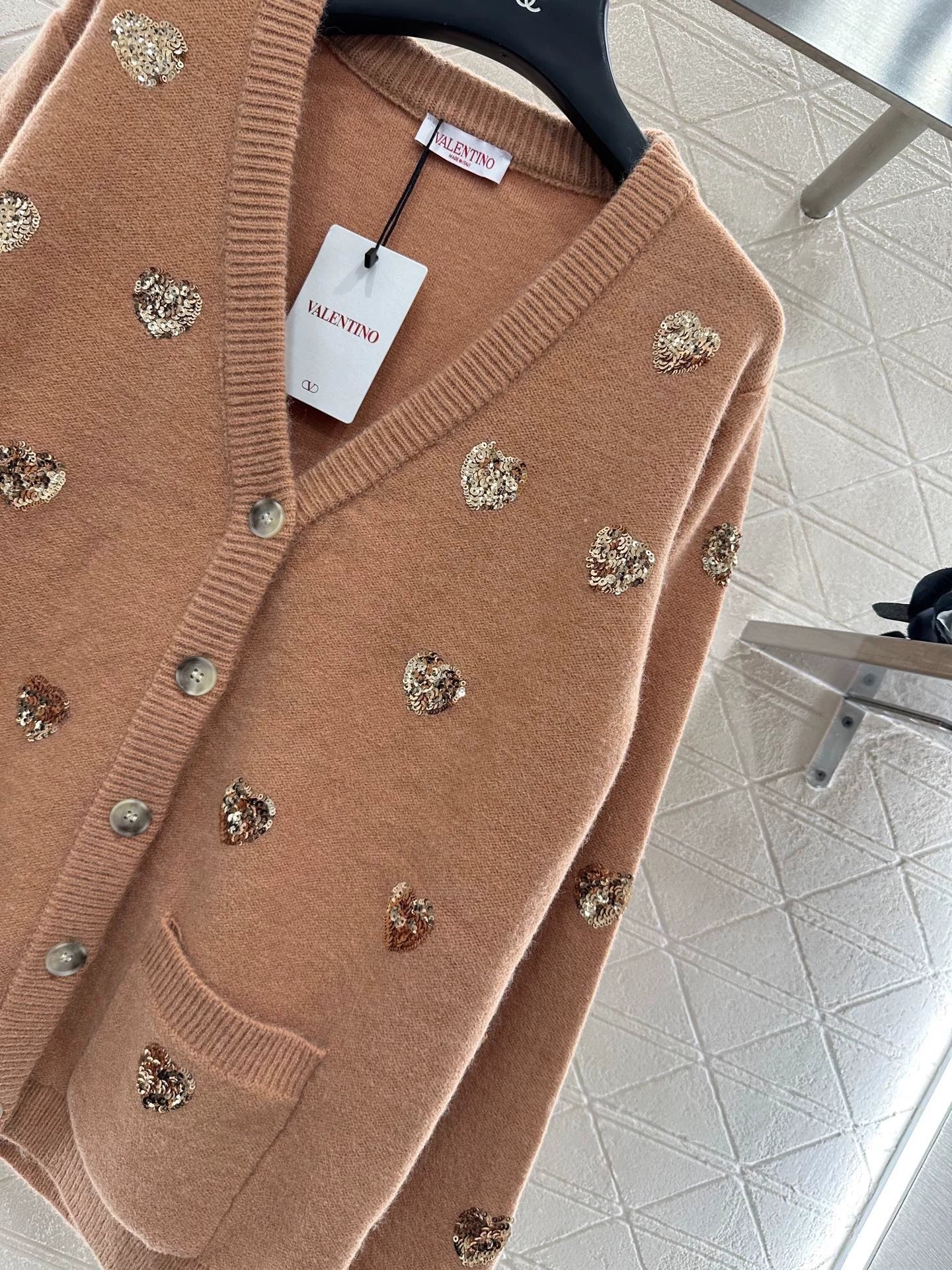 25 Sequin studded knitted cardigan