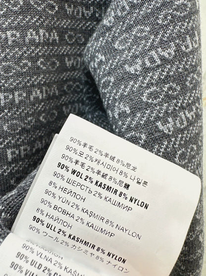 25fw Double-faced wool coat with monogram