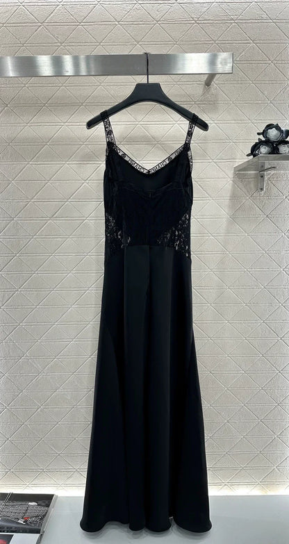 25 Lace hollow suspender dress