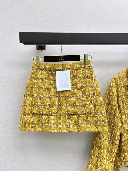 25fw Weaving A-line skirt