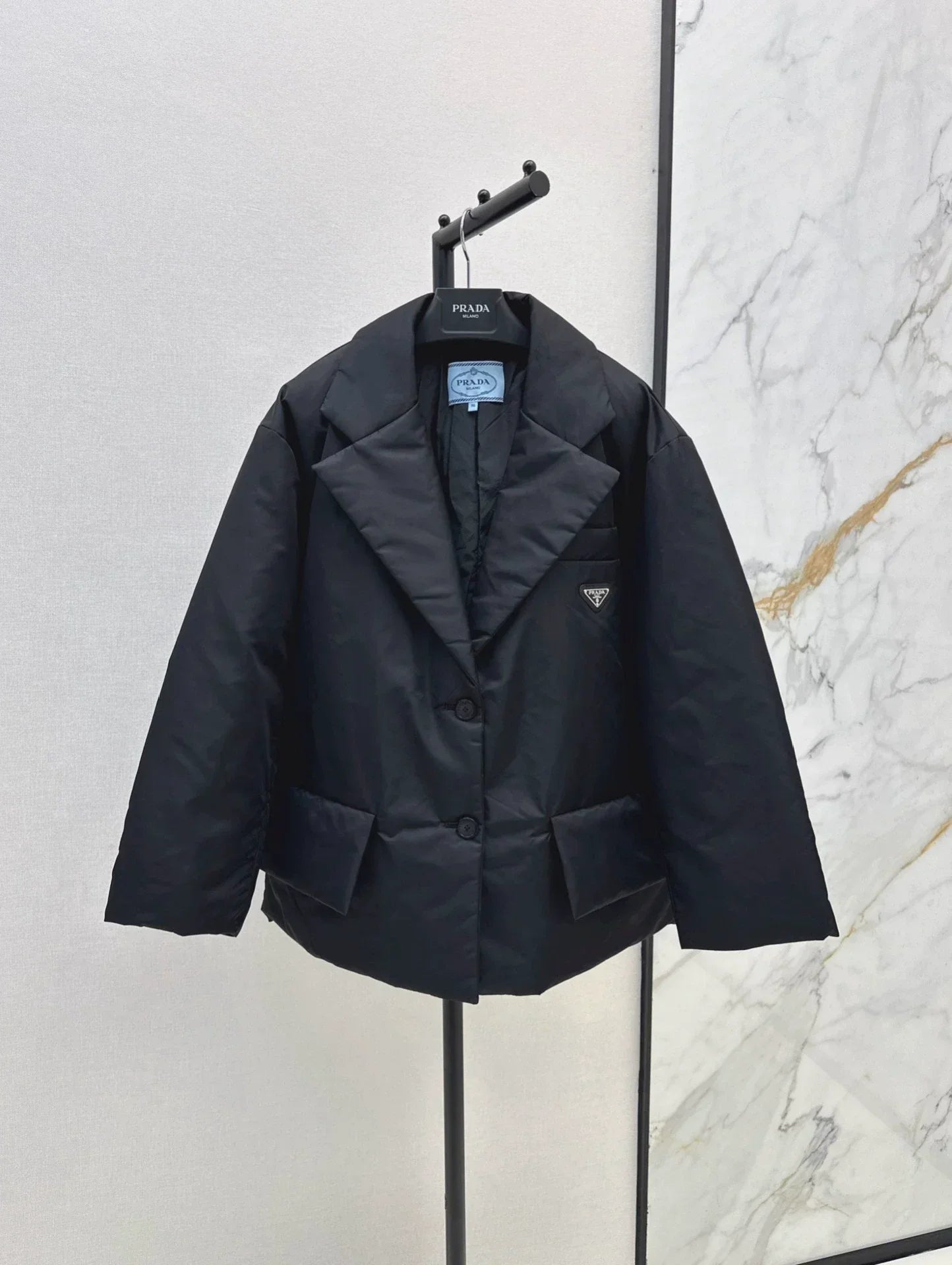 25fw Logo belt decoration suit style down jacket