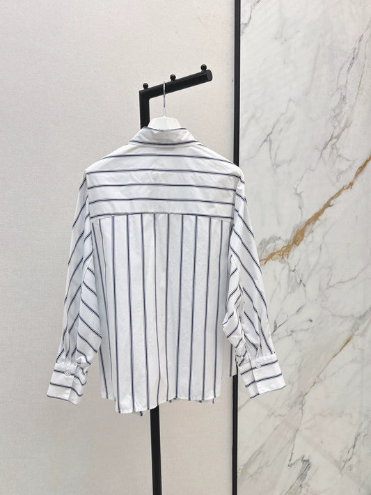 25fw Embroidered bat sleeve shirt