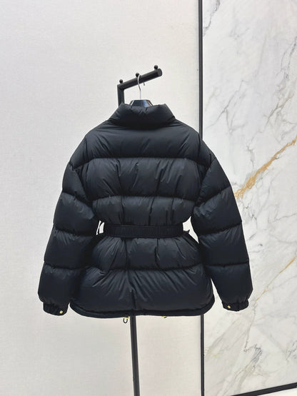 25fw Stand collar waisted down jacket