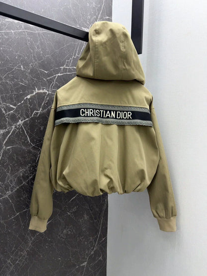 25 New classic hooded short windbreaker