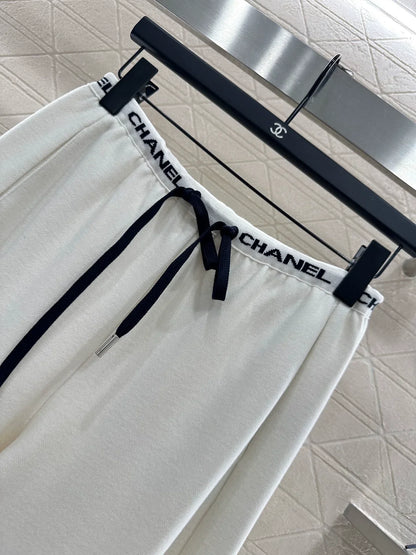 2025 Drawstring webbing wide leg pants