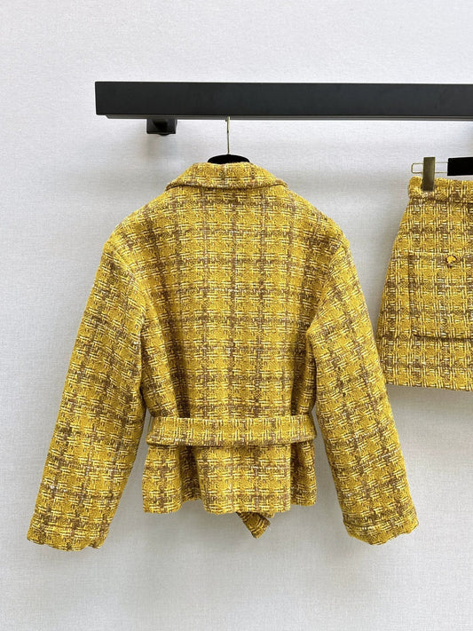 25fw Camellia decoration woven jacket