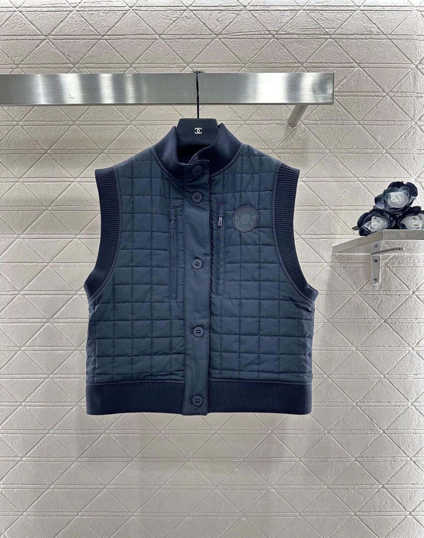 2025 Plaid down cotton jacket vest