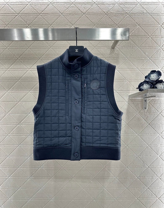 2025 Plaid down cotton jacket vest