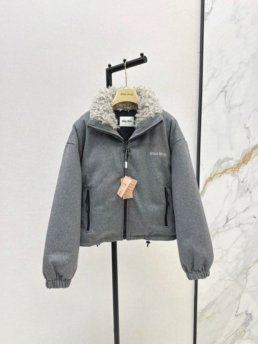 25fw Short standing collar down jacket