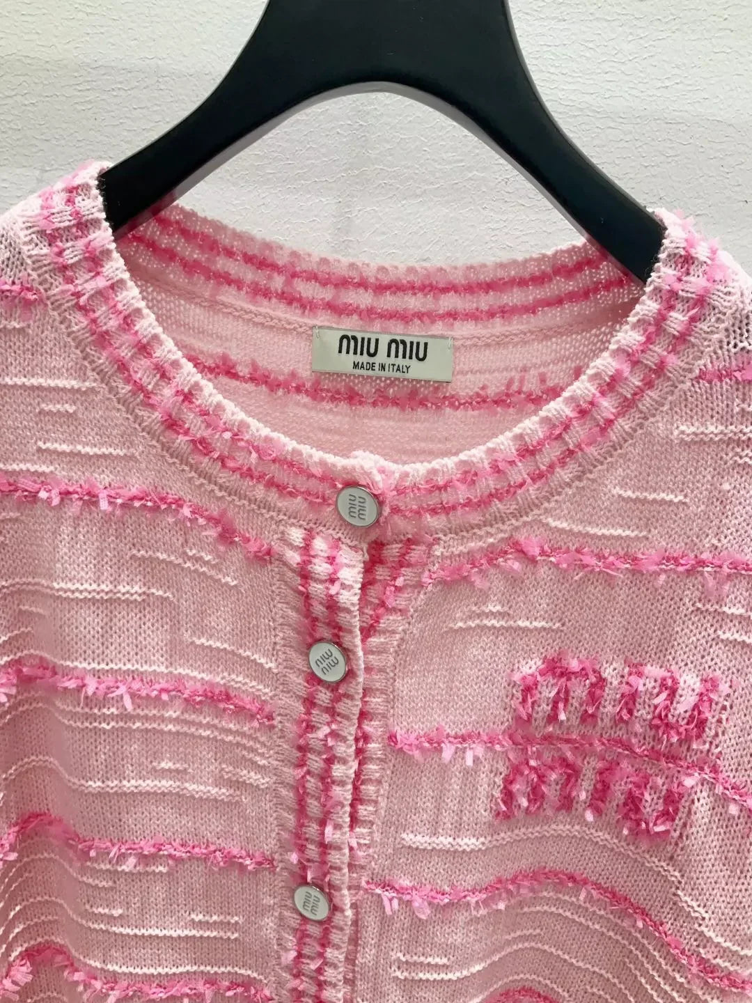 25fw Striped knitted cardigan