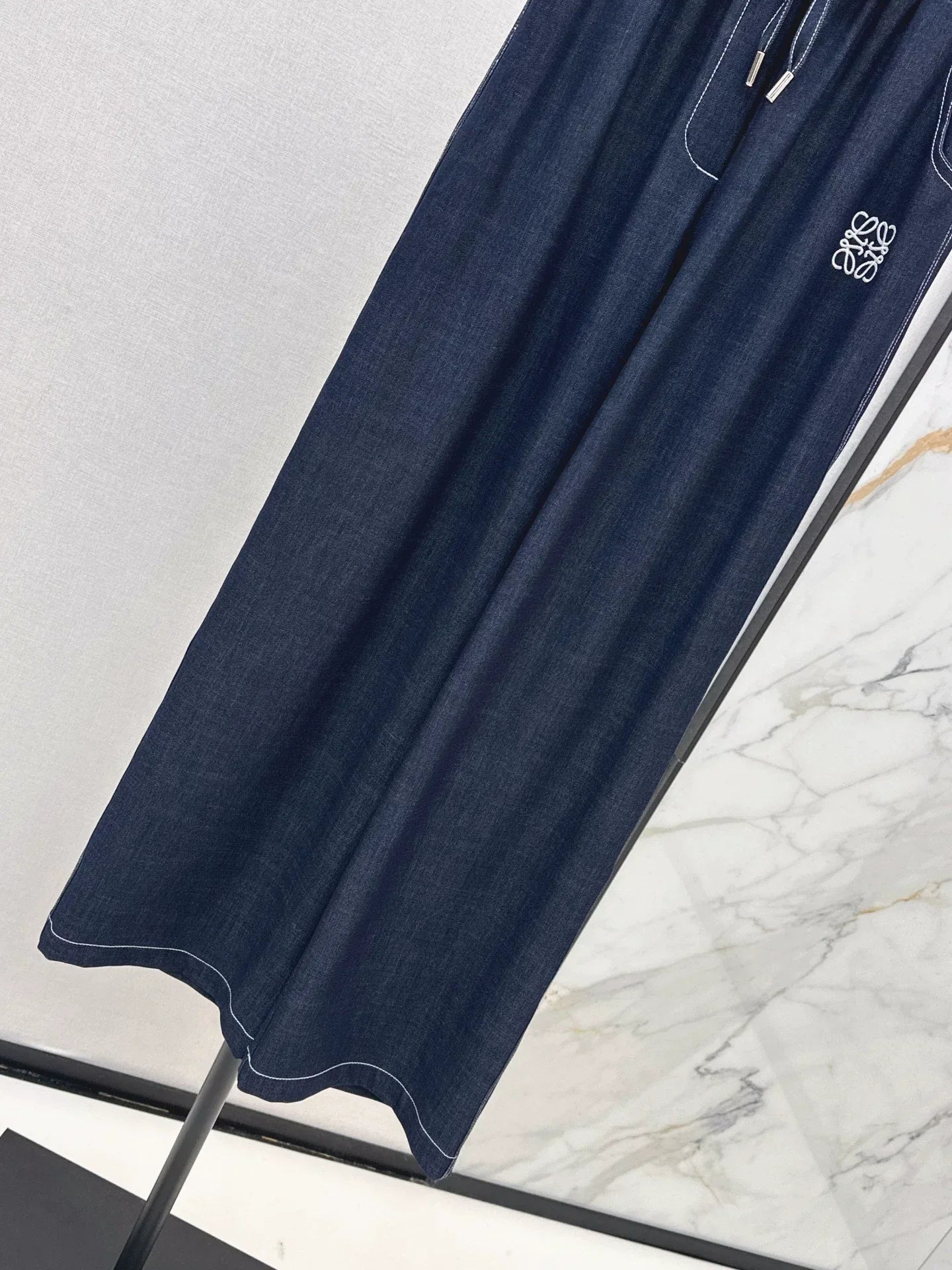 2025 Wide leg straight leg drawstring pants