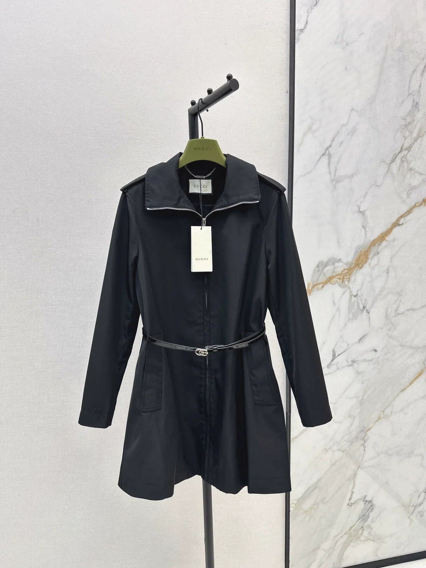 25fw Collar long windbreaker