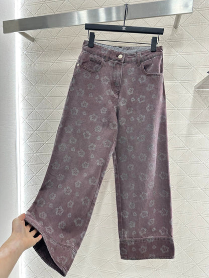 25fw Straight laser denim pants