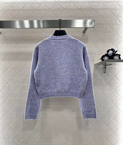 25fw Letter knitted cardigan