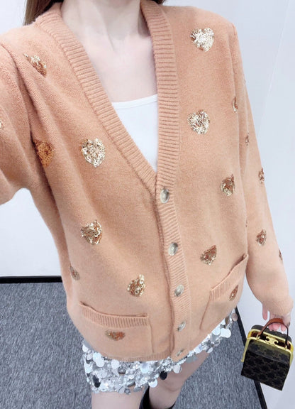 25 Sequin studded knitted cardigan