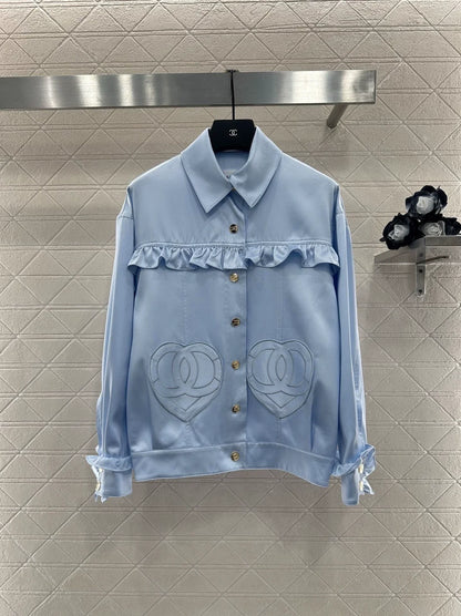 25 Love Double C Lace Silk Shirt