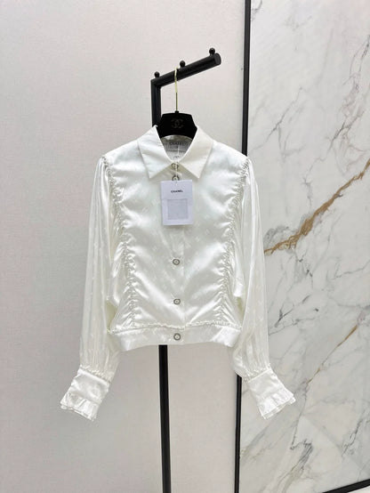 25fw Pearl trimmed shirt