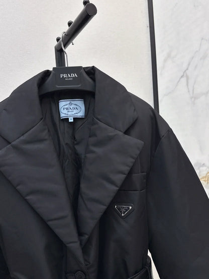 25fw Logo belt decoration suit style down jacket