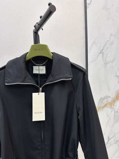 25fw Collar long windbreaker