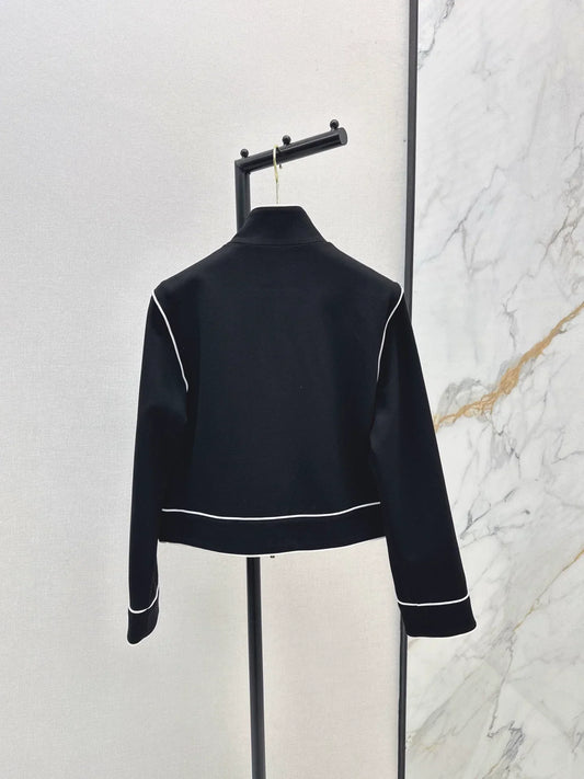 25fw Air layer fabric jacket with trim design